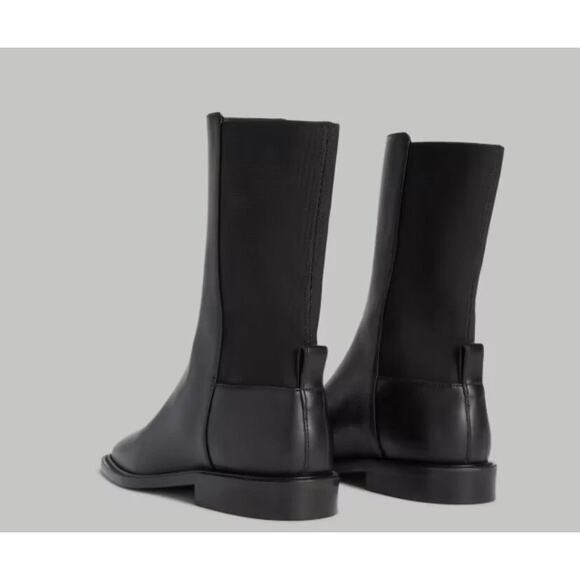 Everlane The City Leather Chelsea Boot Pull-On Square Toe Black Size 8 NWOB - Picture 2 of 12